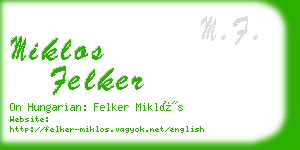 miklos felker business card